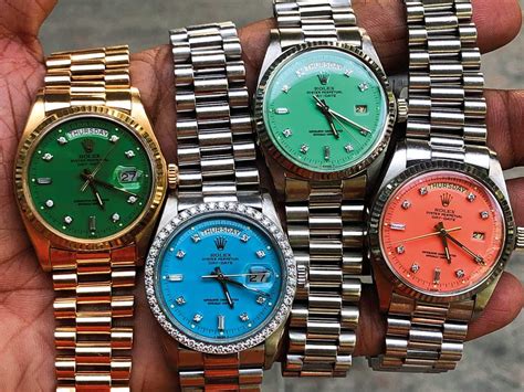 rolex with colored face|Rolex dial colors.